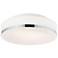 Frosted 10" Wide Satin Nickel Drum Ceiling Light