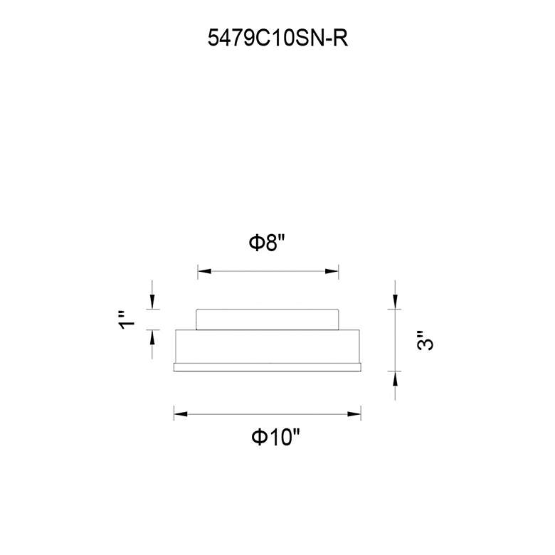 Image 7 Frosted 10" Wide Satin Nickel Drum Ceiling Light more views
