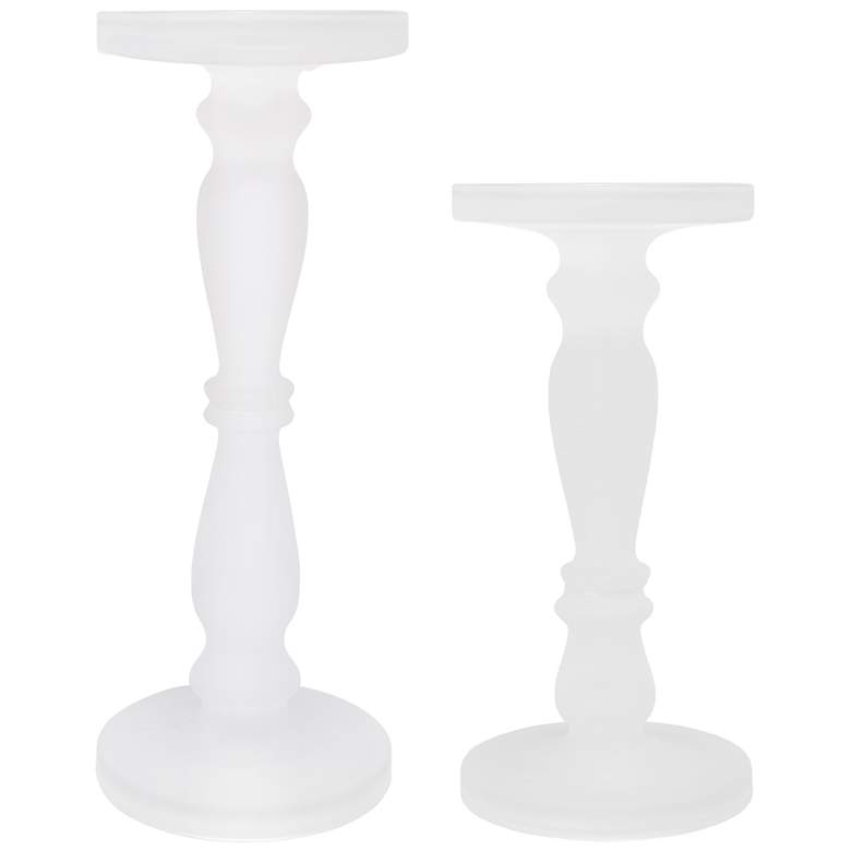 Image 1 Frosted Clear Candleholder
