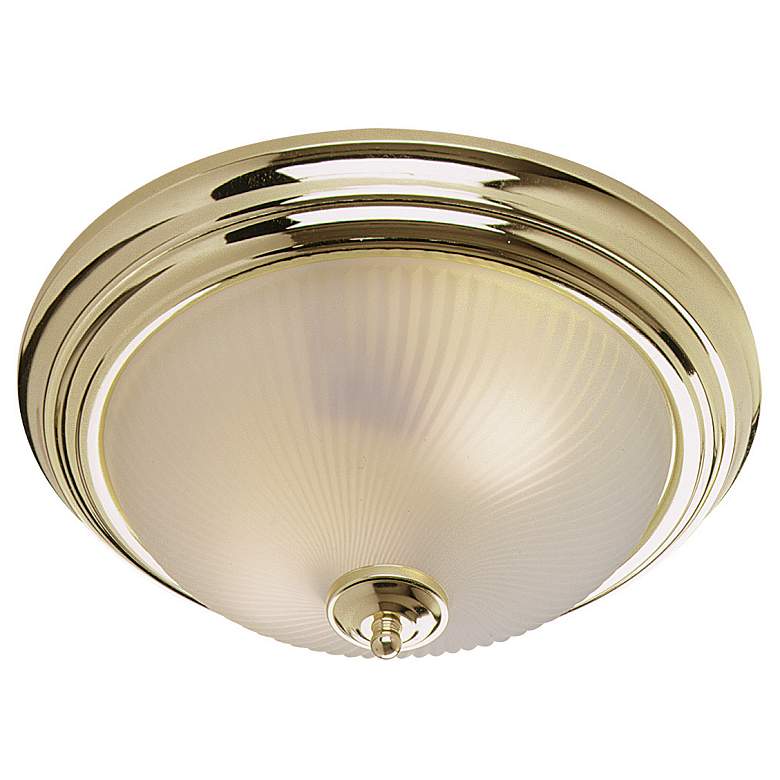 Image 1 Frosted Glass 13" Wide Flushmount Ceiling Light Fixture