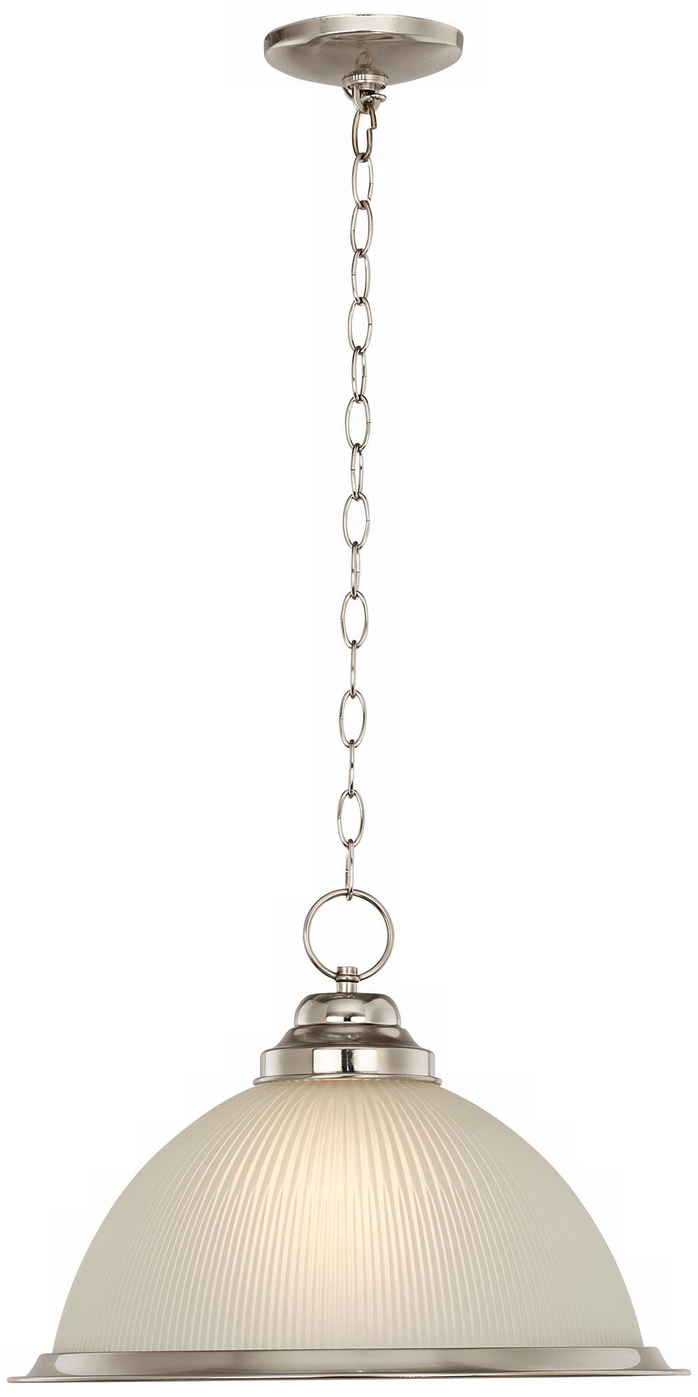 Frosted Glass 16" Wide Pendant Chandelier