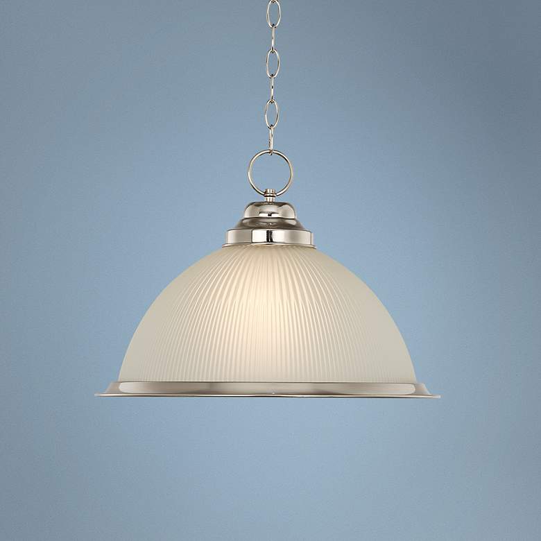 Image 1 Frosted Glass 16 inch Wide Pendant Chandelier