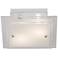 Frosted Glass and White Square Flushmount Ceiling Light