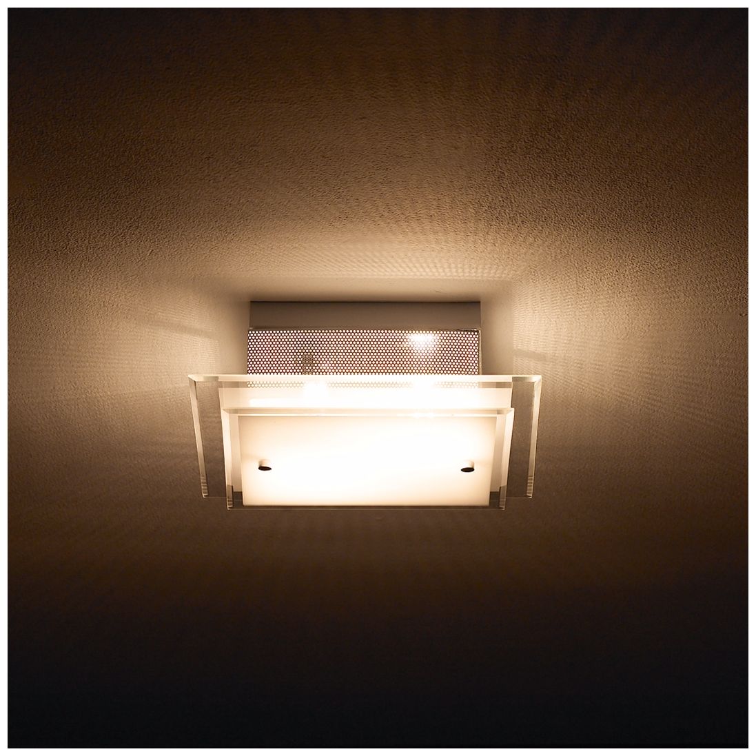 square frosted glass ceiling light