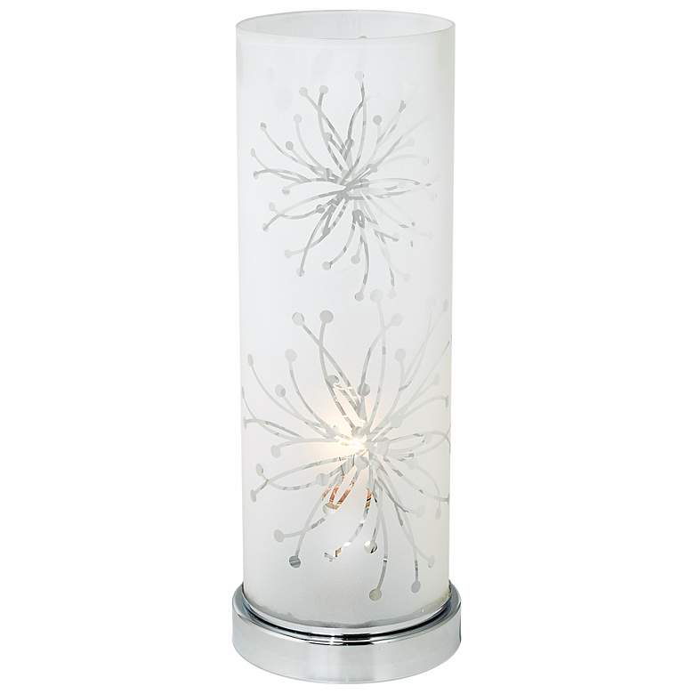 Frosted Glass Cylinder 14 1/4 inch High Accent Table Lamp