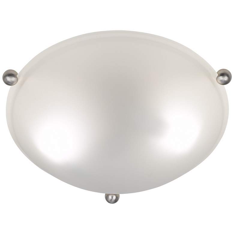 Image 1 Frosted Glass Flushmount 15 inch Wide Ceiling Fixture
