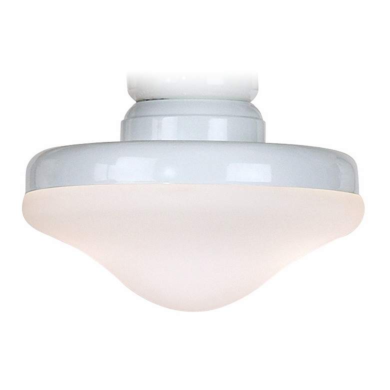 Image 1 Frosted Glass Pull-Chain Ceiling Fan Light Kit