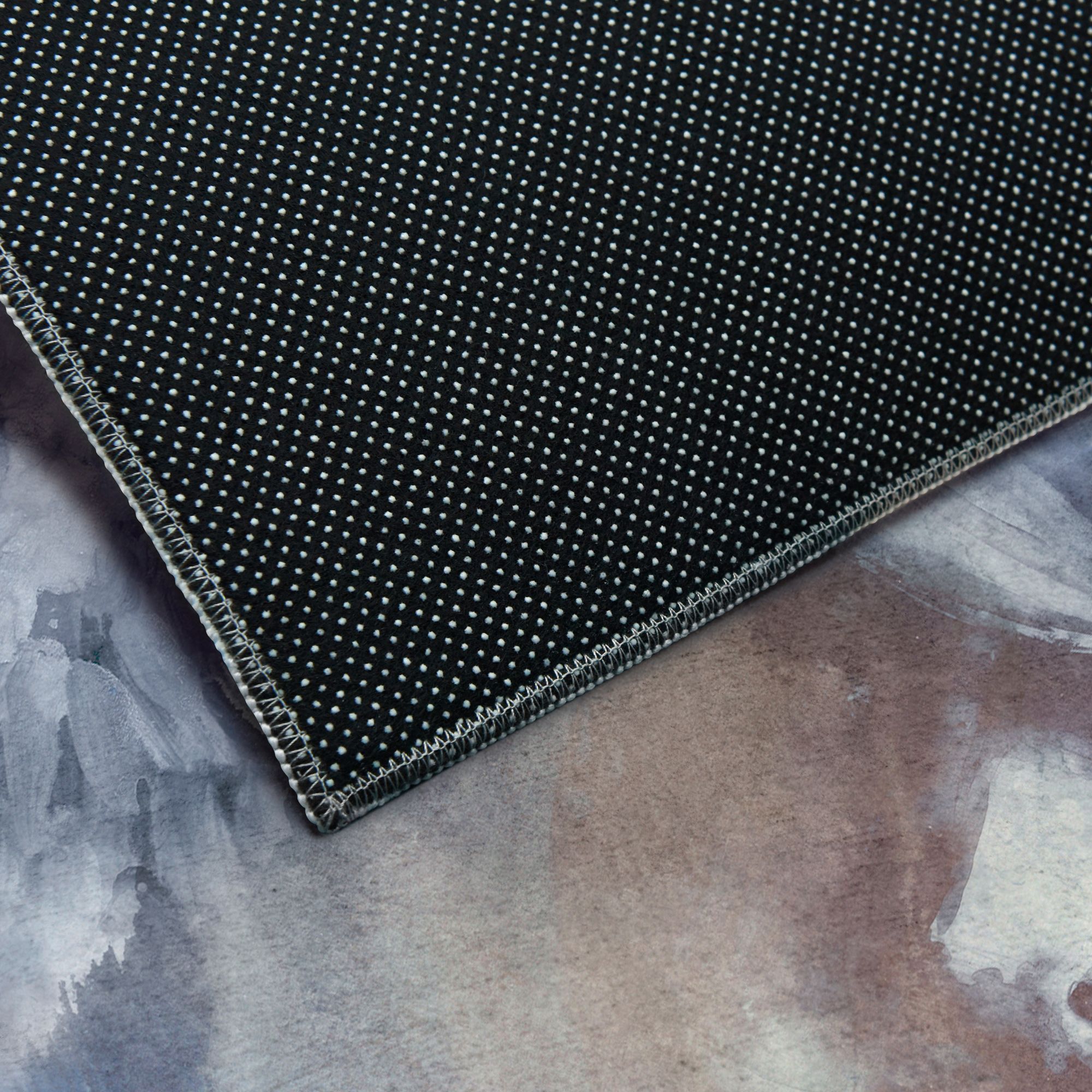 Image 4 Frosted Glass Washable Abstract Art Area Rug size 5'x8' more views