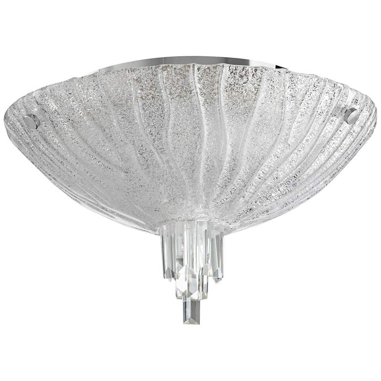 Image 1 Frosted Glow 17 1/2 inch Wide Clear Glass Ceiling Light