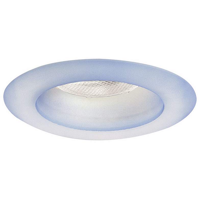Image 1 Frosted Light Blue Effetre Glass 6 inch Recessed Trim