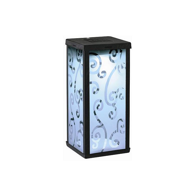 Image 1 Frosted Scroll Antique Brushed Solar LED Outdoor Lantern