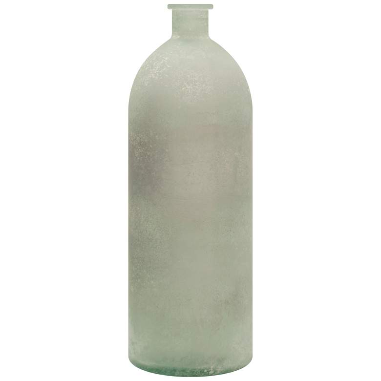 Image 1 Frosted White 19 3/4 inch High Decorative Recycled Glass Vase