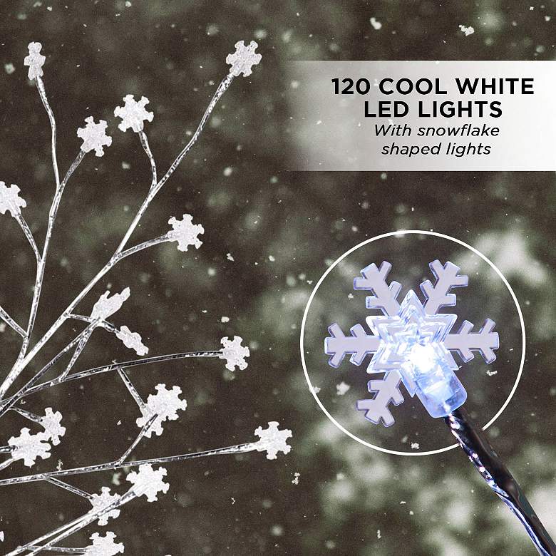 Image 3 Frosty 55" High LED Decorative Christmas Snowflake Tree more views