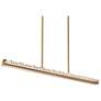 1_Frozen 2"H x 47.25"W 1-Light Crystal Linear Pendant in Aged Brass