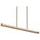 Frozen 2"H x 47.25"W 1-Light Crystal Linear Pendant in Aged Brass