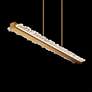 2_Frozen 2"H x 47.25"W 1-Light Crystal Linear Pendant in Aged Brass more views