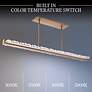 4_Frozen 2"H x 47.25"W 1-Light Crystal Linear Pendant in Aged Brass more views