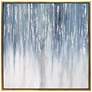 Frozen Rain 36" Square Metallic Framed Canvas Wall Art in scene