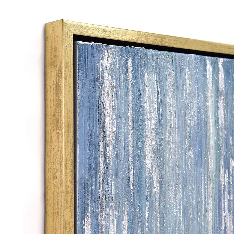 Image 4 Frozen Rain 36 inch Square Metallic Framed Canvas Wall Art more views