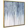 Frozen Rain 36" Square Metallic Framed Canvas Wall Art in scene