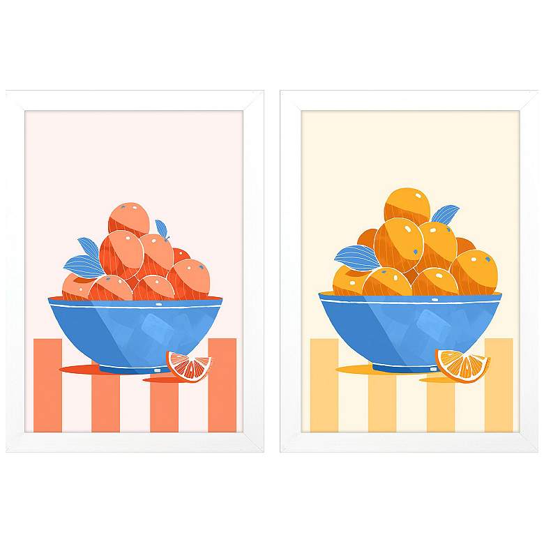 Image 1 Fruit Bowls I 19"W x 27"H Framed Art - Set of 2
