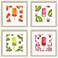 Fruity Popsicles 15"W x 15"H Framed Art Set of 4