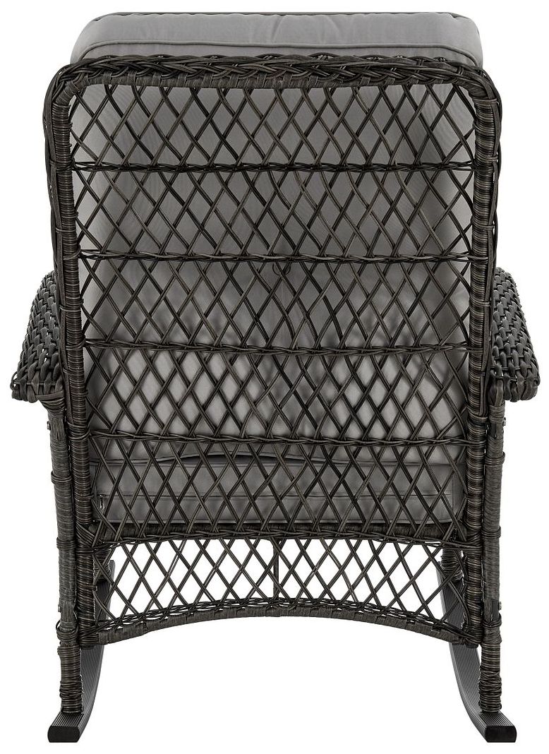 Image 6 Fruttuo Patio Rocking Chair with Grey Cushions more views