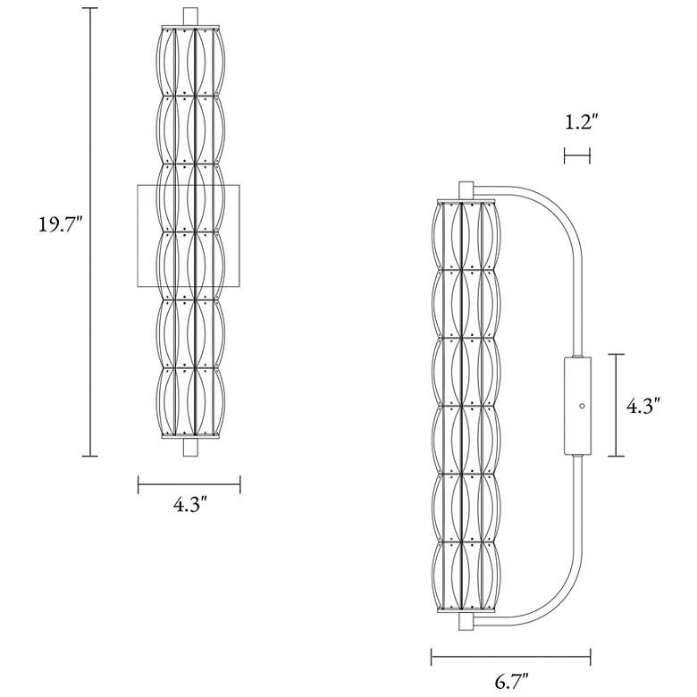 Image 3 Frvabert 1-Light LED Crystal Wall Sconces more views