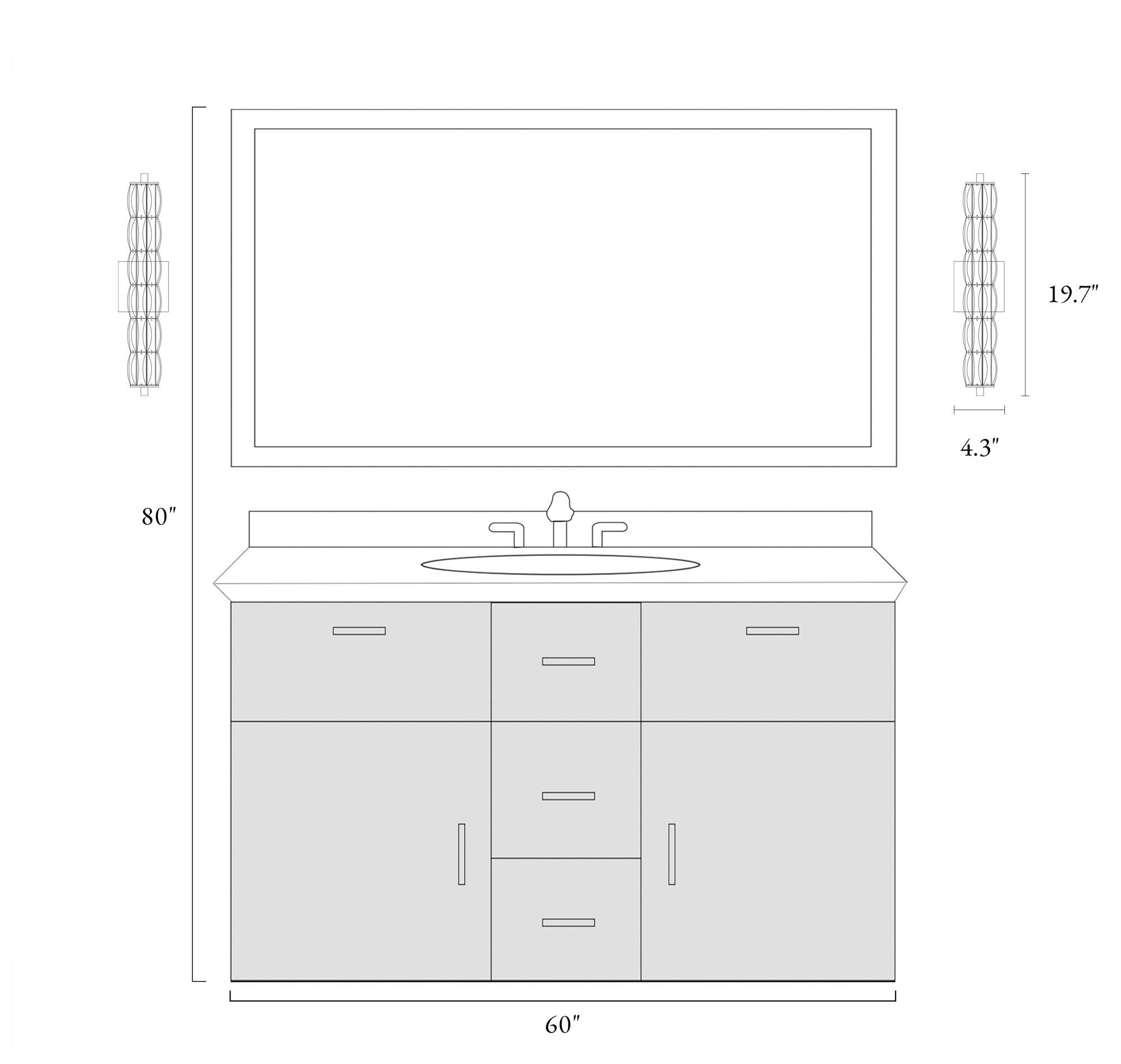 Frvabert 1-Light LED Crystal Wall Sconces