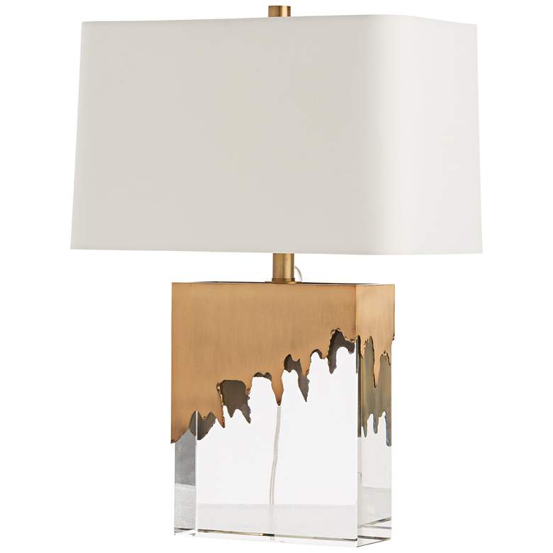 Image 1 Frye Clear Crystal and Draped Accent Table Lamp