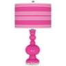 Fuchsia Bold Stripe Apothecary Table Lamp