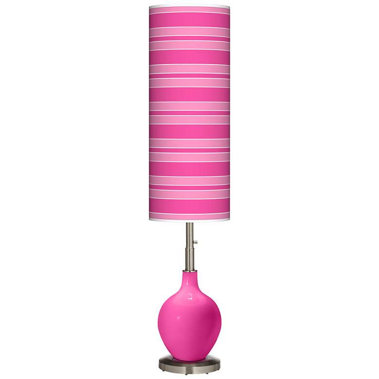 Image 1 Fuchsia Bold Stripe Ovo Floor Lamp