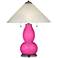 Fuchsia Fulton Table Lamp with Fluted Glass Shade