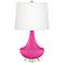Fuchsia Gillan Glass Table Lamp with Dimmer
