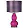 Fuchsia Metallic - Purple Zig Zag Shade Double Gourd Lamp
