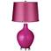 Fuchsia Metallic - Satin Pink Shade Ovo Table Lamp