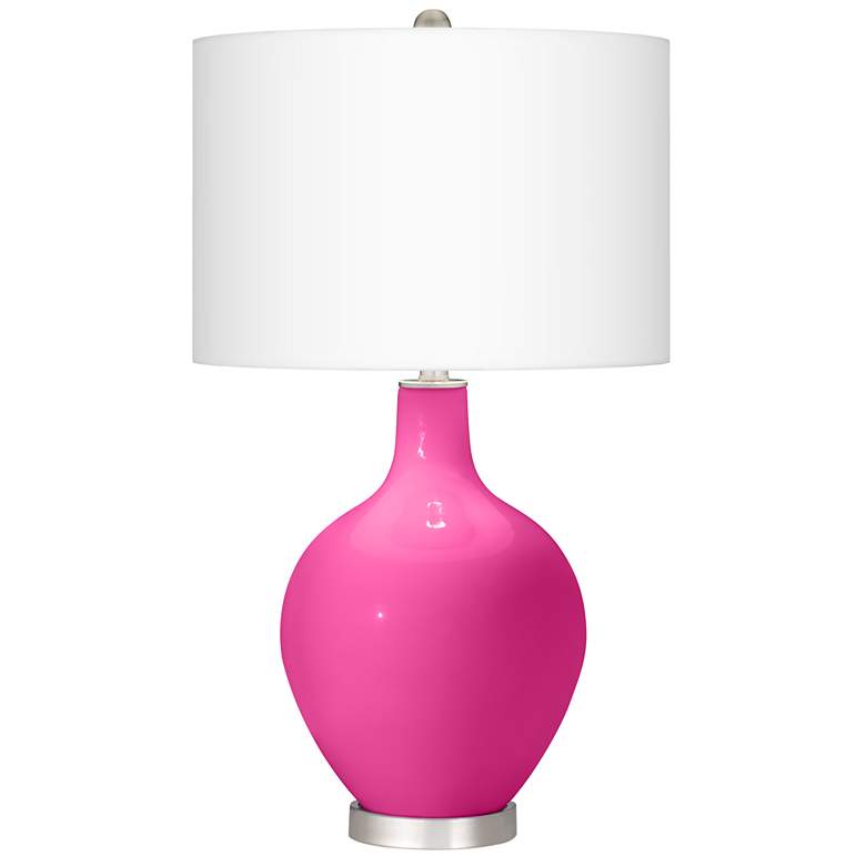 Image 2 Fuchsia Ovo Table Lamp With Dimmer