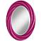 Fuchsia Rose Metallic 30" High Oval Twist Wall Mirror