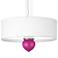 Fuchsia Rose Metallic Cleo 24" Wide Pendant Chandelier