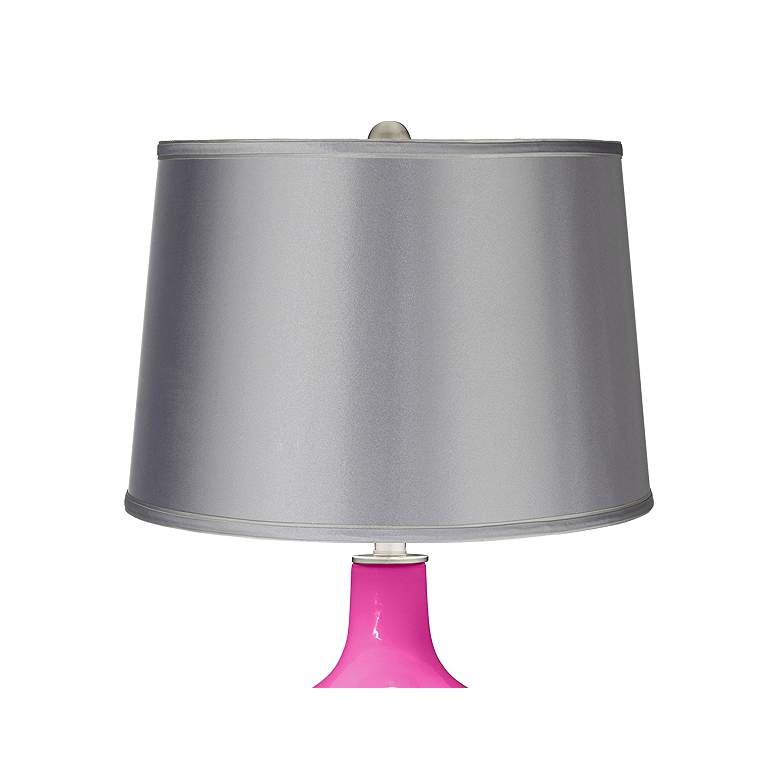 Image 2 Fuchsia - Satin Light Gray Shade Ovo Table Lamp more views