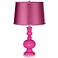 Fuchsia - Satin Pink Shade Apothecary Table Lamp