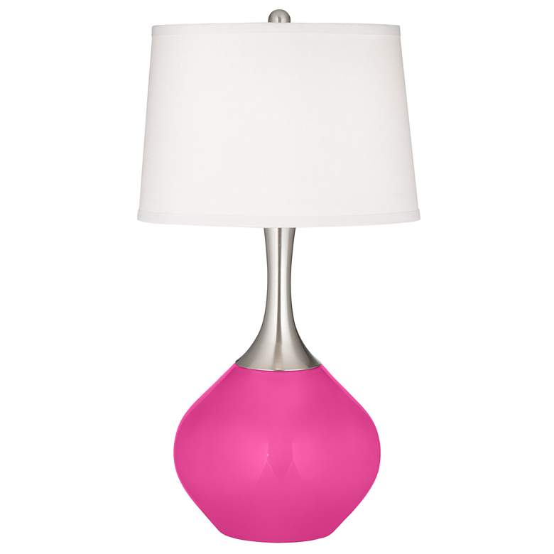 Image 2 Fuchsia Spencer Table Lamp with Dimmer