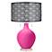 Fuchsia Toby Table Lamp With Black Metal Shade