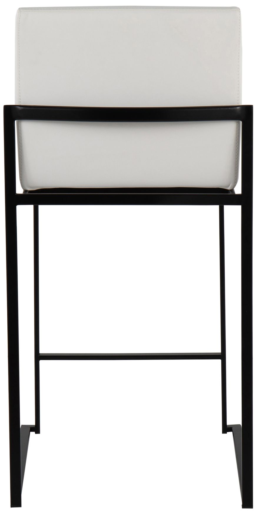 Image 5 Fuji 26" Black and White Faux Leather Counter Stools Set of 2 more views