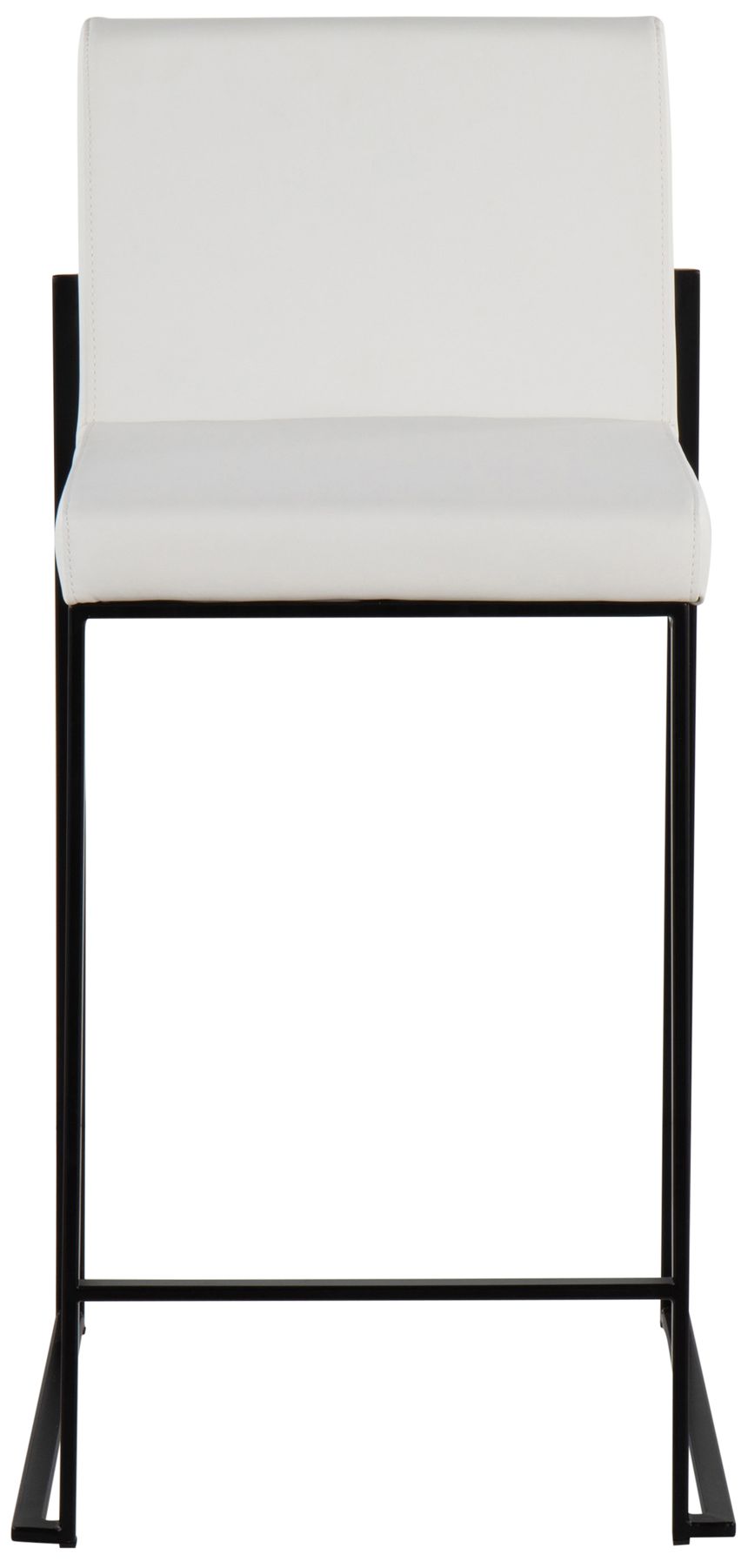 Image 6 Fuji 26" Black and White Faux Leather Counter Stools Set of 2 more views
