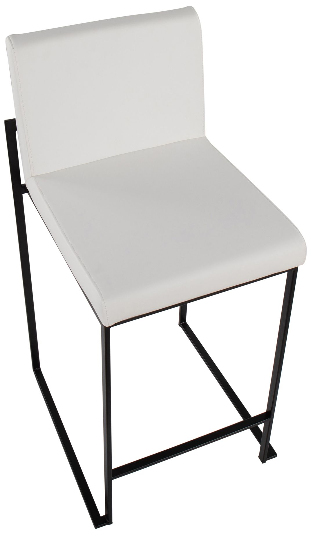 Image 7 Fuji 26" Black and White Faux Leather Counter Stools Set of 2 more views