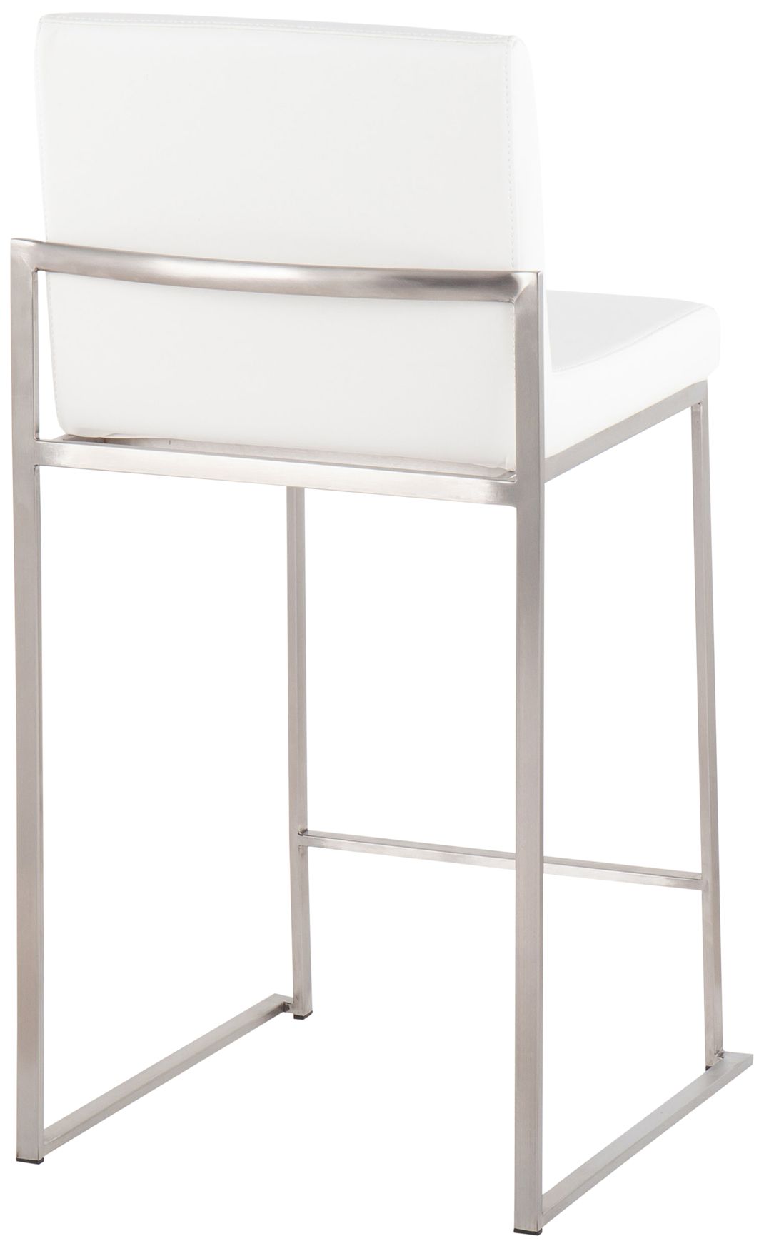 Image 3 Fuji 26" White Faux Leather Counter Stools Set of 2 more views