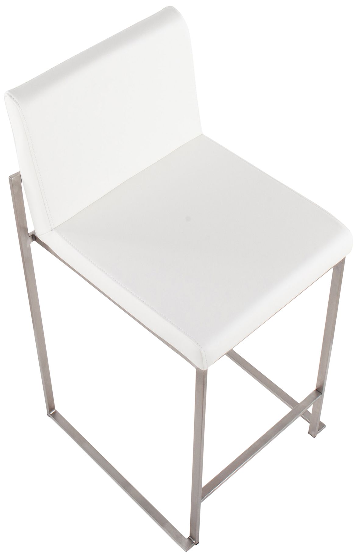 Image 6 Fuji 26" White Faux Leather Counter Stools Set of 2 more views