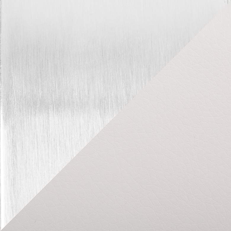 Image 7 Fuji 26" White PU Stainless Steel Counter Stools Set of 2 more views