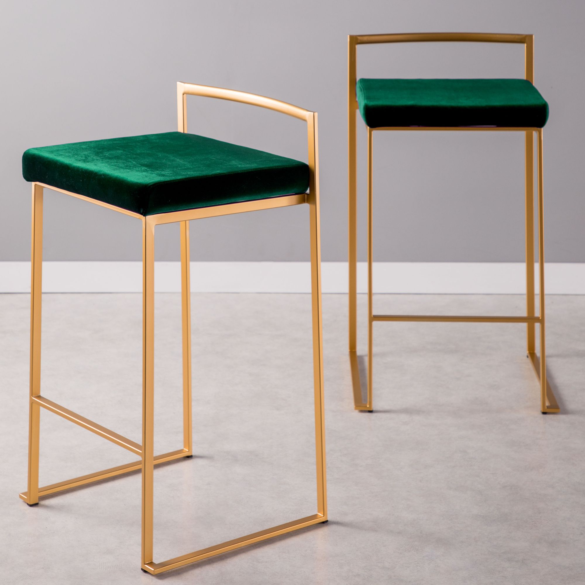 Green best sale velvet stools